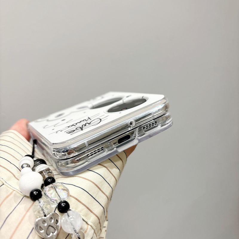 Voor Huawei P50pocket Telefoonhoesje Leuke Cartoon Panda pocket2 Opvouwbaar Scherm Beschermhoes Armband_voghion.com
