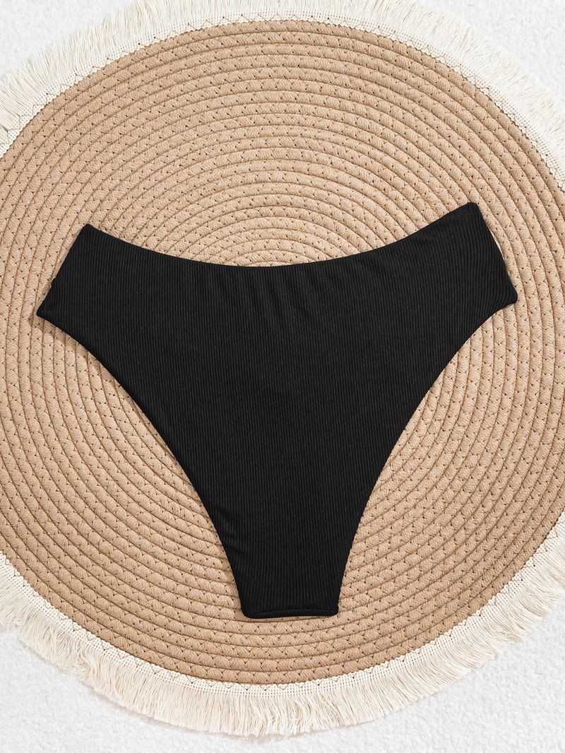 Costume da bagno da donna a vita alta, in tessuto morbido con motivo a croce a righe verticali, per spiaggia, vacanze, piscina e feste_voghion.com