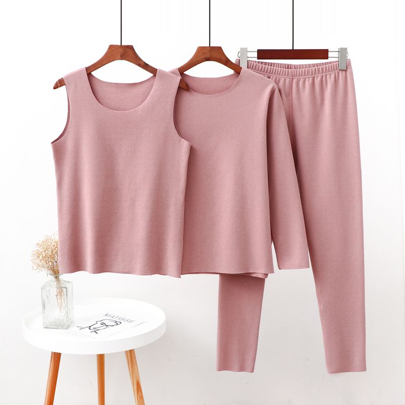 Hierscht a Wanter Nei Däitsch Selbstheizungs-Samtënnerwäsch Damen Dräideeleg Ënnerwäsch Hemd, Tanktop, Hosen, Grouss Waarm_voghion.com