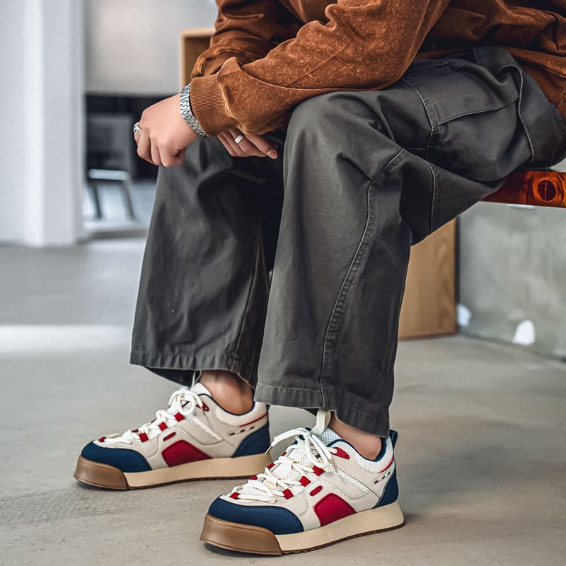 Baskets style Harajuku coréen Agan pour hommes, chaussures décontractées, grande taille, tendance, printemps et automne 2025_voghion.com