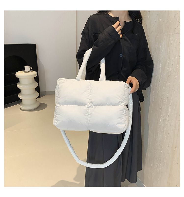 Cotton Bag Down Bag Female Large Capacity Leisure Tote Bag Ladies Commuter Shoulder Bag_voghion.com