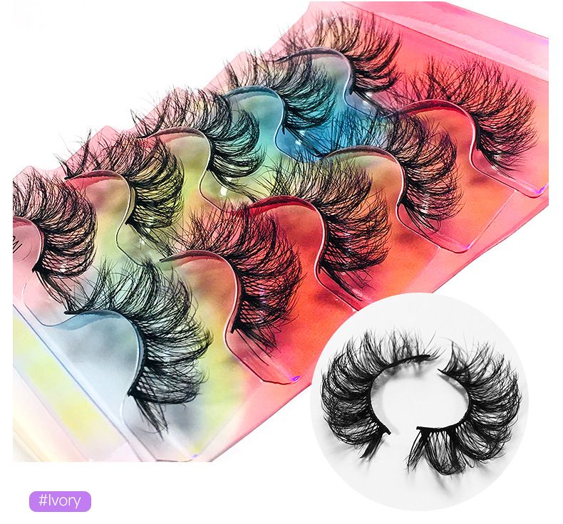 CMAYOME 5-Pairs Colored Faux Mink Eyelashes - Voluminous, Fluffy, Multi-Layered False Lashes For Dramatic & Natural Look_voghion.com