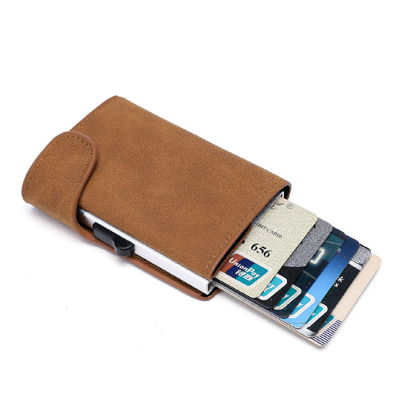 Brand High Quality Aluminum Alloy Card Case Wallet, Credit Card Bag Side Push_voghion.com