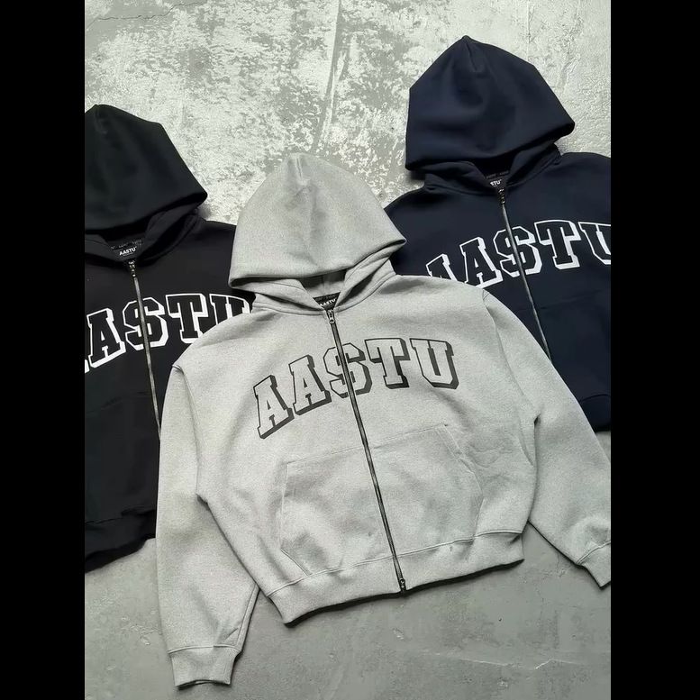 Felpa con cappuccio e cerniera unisex - Giacca oversize casual con stampa 3D per uomo e donna (grigio/nero/blu navy)_voghion.com