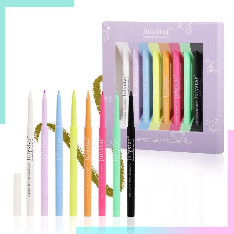 Julystar fluorescent color waterproof eyeliner gel_voghion.com