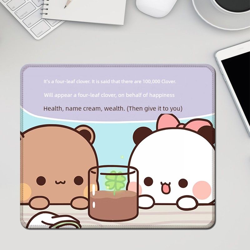 Mouse pad lavável de desenho animado de menina de anime de tamanho pequeno_voghion.com