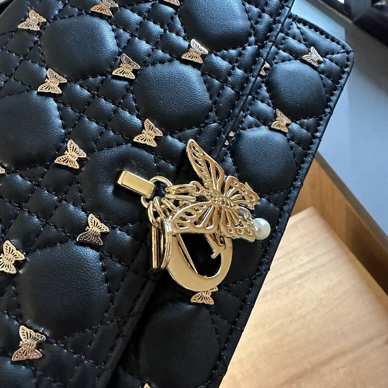 Bolsa feminina de couro legítimo de luxo original de alta qualidade, bolsa de mão com pérolas, nova bolsa de mão/transversal de pele de carneiro, tamanho: 24 * 7 * 15 cm_voghion.com