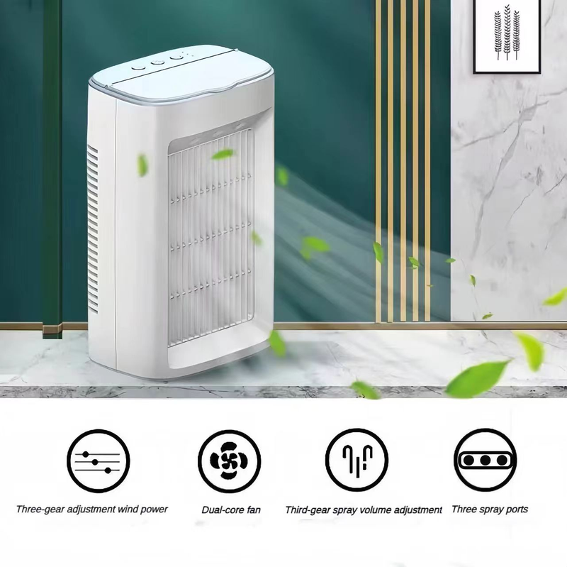 New Household Spray Air Cooler Mini Spray Thermantidote Desktop Small Air Conditioning Humidifier Three-Gear Circulating Wind_voghion.com