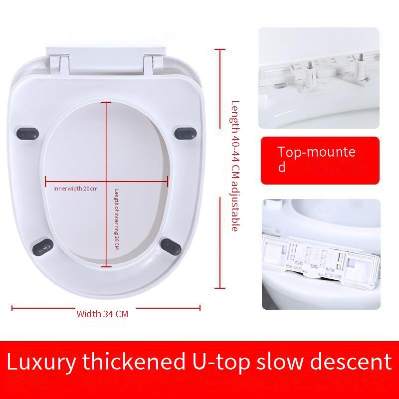 Toiletzittingen Huishoudelijk Verdikt Vertragen Eén Knop Snelle Installatie Toiletdeksel Oude Stijl U-vormig_voghion.com