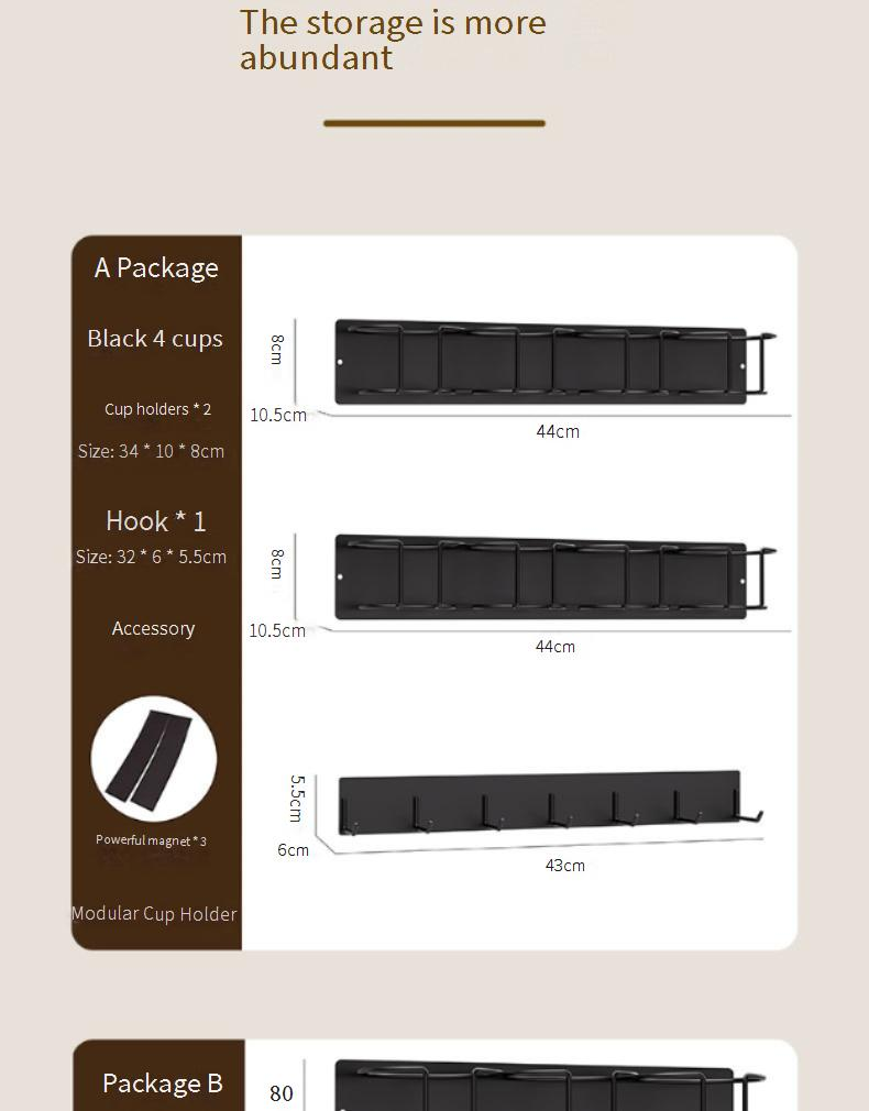 Family Organizer Cup Holder New Modular Magnetic Cup Holder Refrigerator Side Storage Rack_voghion.com
