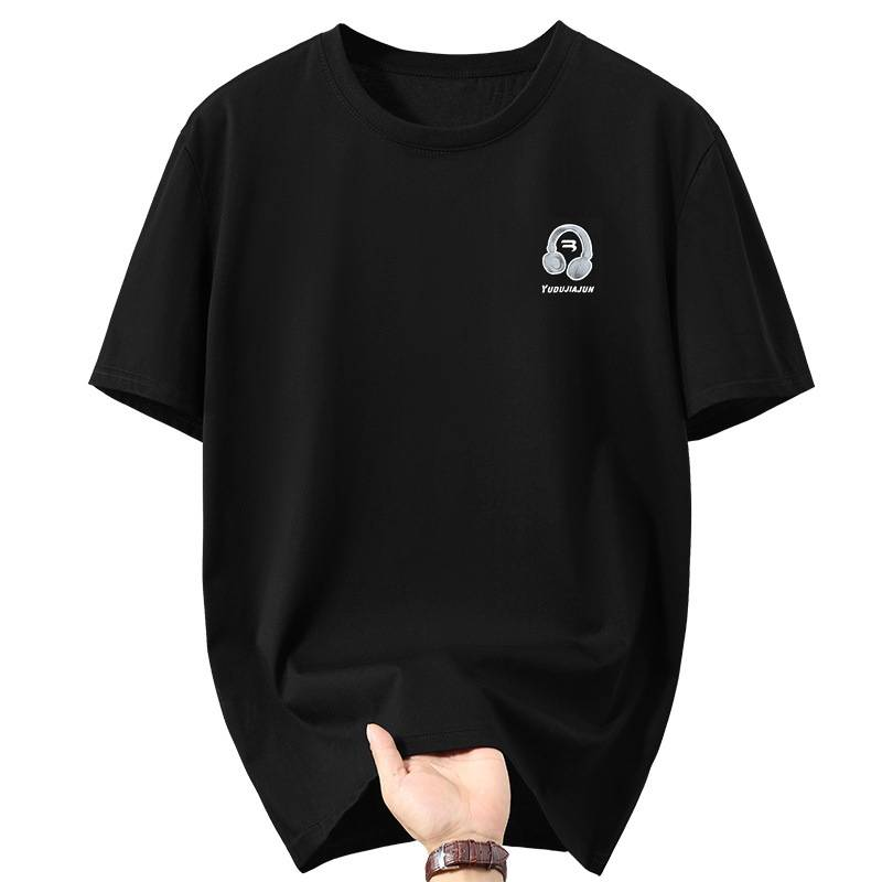 Men's Clothing Plus Size Summer Printed Short Sleeved T Shirt Loose Plus Fat Tops_voghion.com