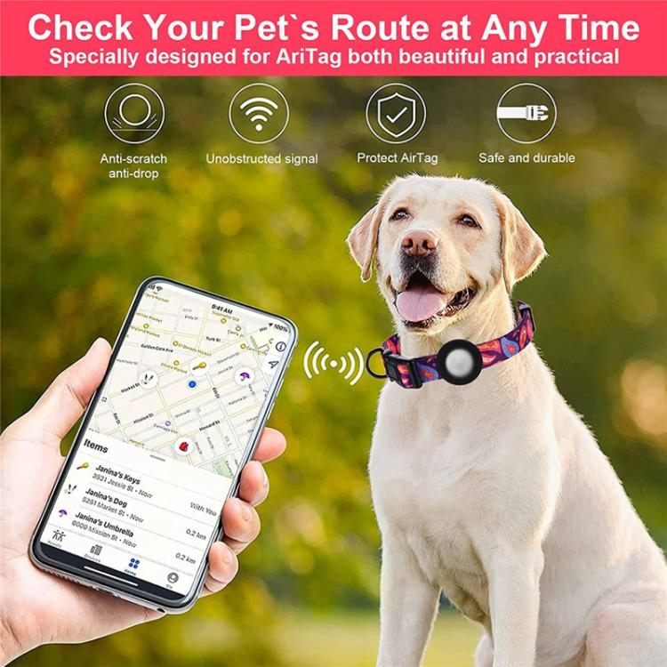 For AirTag Tracker Pet Collar Cats Dog Neck Collar_voghion.com