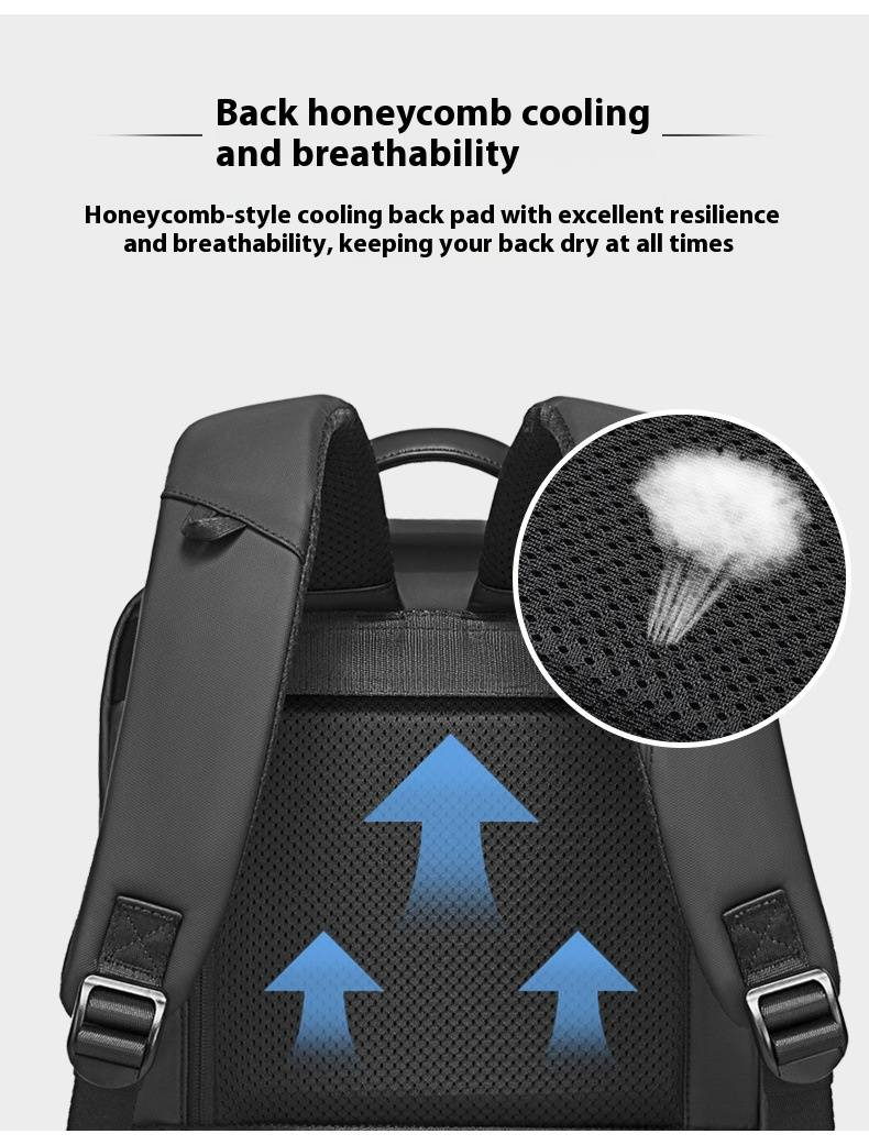 Professional Waterproof Laptop Backpack For Men & Women – Large Capacity Business Travel Bag With Anti-Theft Design, Breathable Cushioned Straps_voghion.com