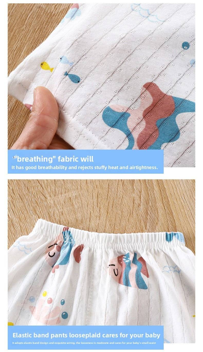 Weiche, atmungsaktive Baumwolle, Baby-Kinder-Pyjama-Set, süßes Cartoon-Langarm-Schlafanzug-Set für 0–5 Jahre_voghion.com