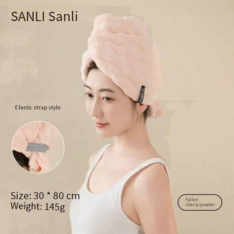 Super Absorbent Coral Fleece Hair Towel Wrap - 30x80cm Soft & Quick Dry Hair Turban For Women, Home & Dorm Use_voghion.com