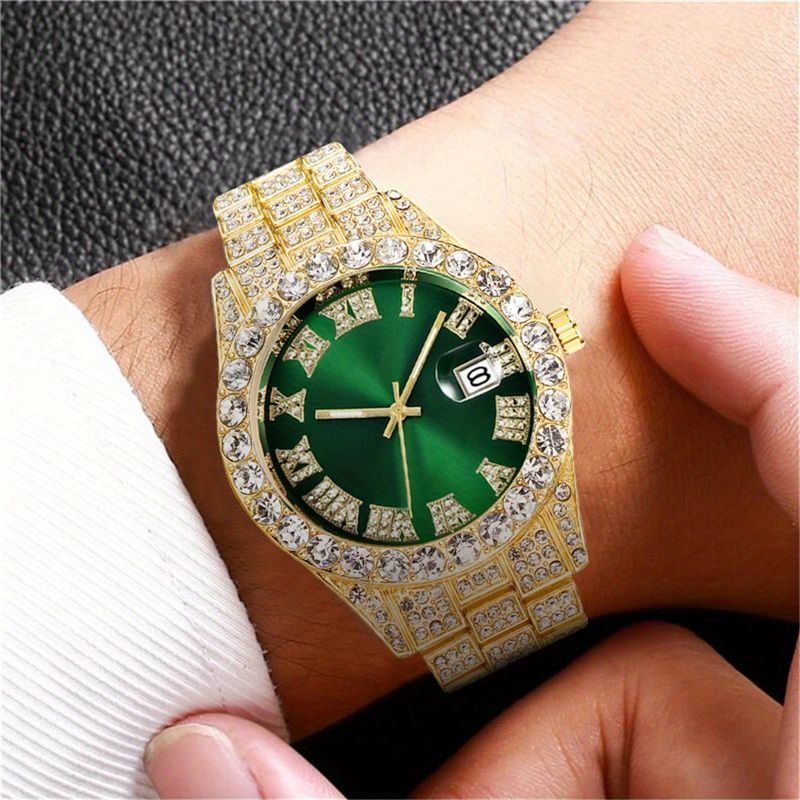 1pc-Charming Men's And Women's Watch Set, Quartz Movements, Circular Alloy Case Strap, Suitable For Daily Wear, Parties, Easter, Halloween, And Gifts_voghion.com
