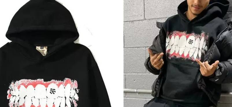 Unisex Retro Hoodie mit lustigem Zahnaufdruck - Fleecegefütterter Pullover für Damen und Herren_voghion.com