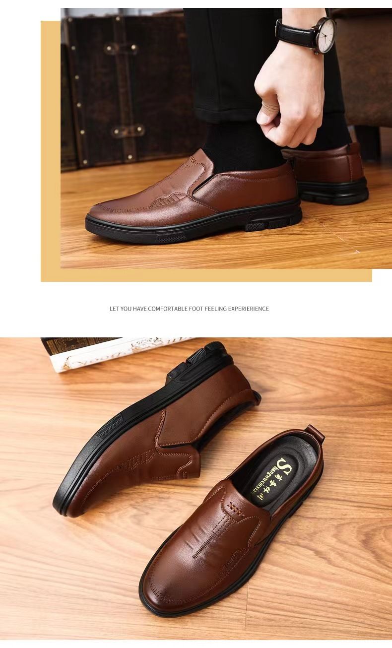 Autumn Men's Casual, Comfortable, Breathable And Tight-fitting British Solid Color Men's Shoes For Business_voghion.com