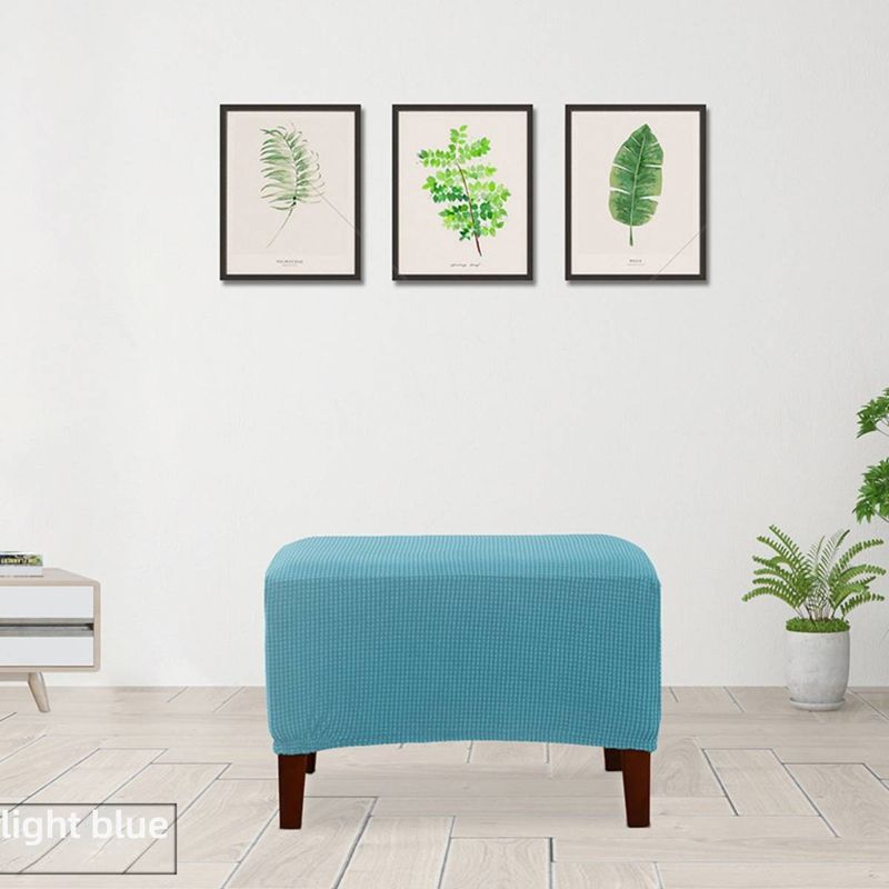 Copri poggiapiedi quadrati elasticizzati - Protezioni antiscivolo e anti-gatto per poggiapiedi, tessuto traspirante per soggiorno e camera da letto, vestibilità universale_voghion.com