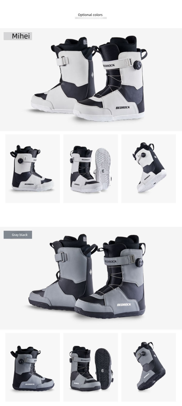 Steel Wire Style BOA Ski Equipment Quick-Wear Snowboard Shoes All-Round Women Men Boots Waterproof Anti-Slip_voghion.com