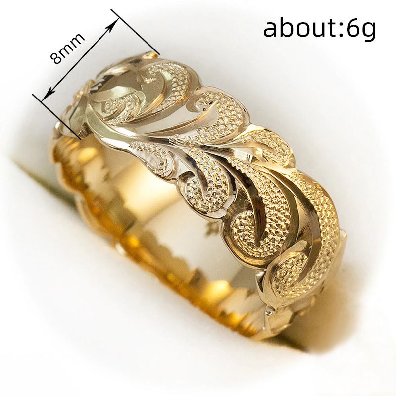 Cao Shi's Trendy Floral Men's With A Cool Personality, Single Ring, Niche Texture, Foam, Index Finger Ring_voghion.com