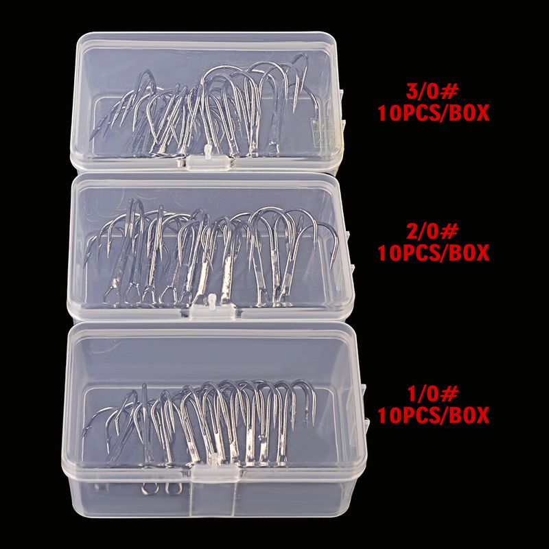 New Wide Belly Crank With Barbed Soft Worm Lure Single Hook 3 Specifications Mixed 10 Pieces Boxed_voghion.com
