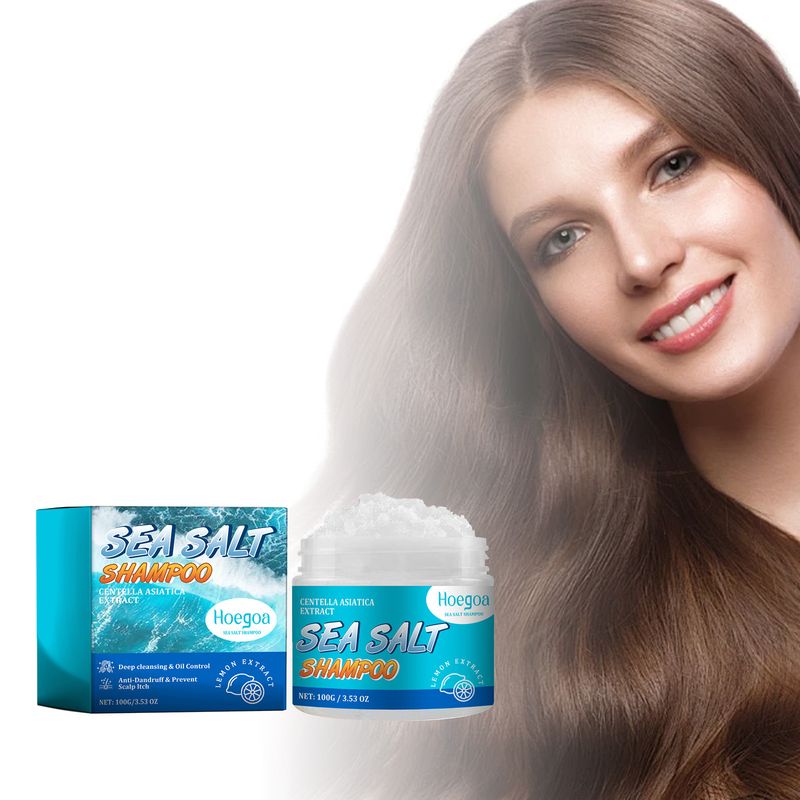 HOEGOA Sea Salt Deep Cleaning Dandruff Refreshing foam Shampoo_voghion.com