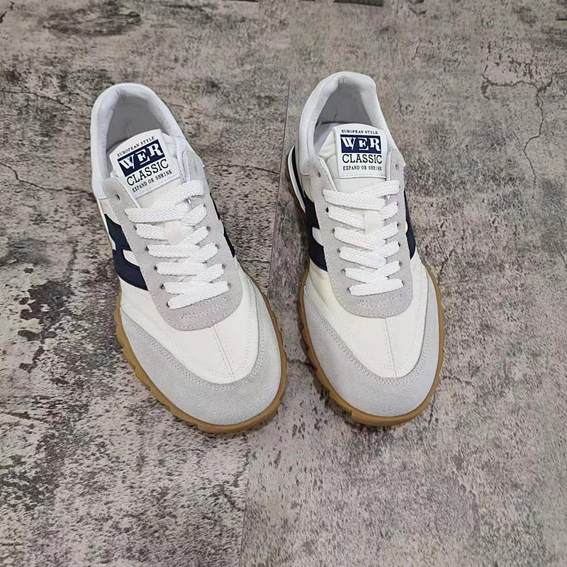 Sports Shoes Men's 2023 New Breathable Leather With Ice Silk Cloth Soft Bottom German Training Casual Trend All-Match Forrest Gump_voghion.com