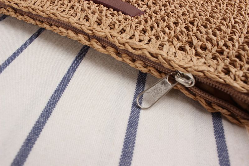 Borse da donna One Piece Drop Shipping Niche Pendolari Borsa a tracolla intrecciata Stile Moda Borsa da spiaggia Casual Borsa intrecciata in corda di carta_voghion.com