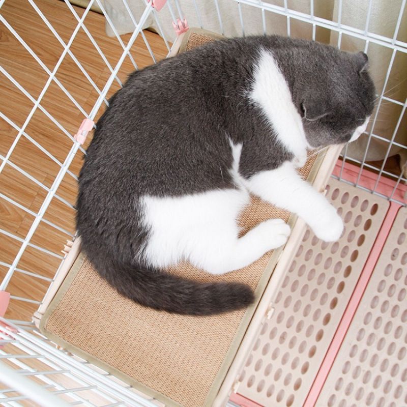 Spezielles Sisalbrett, fusselfreies Bett, Schlafspielzeug, langlebige, kratzfeste Katzenkratzmatte, Käfigbindung_voghion.com