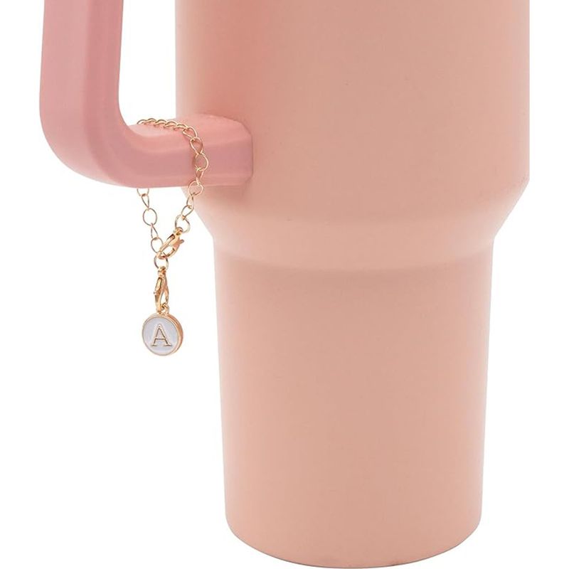 Chaîne d'accessoires de tasse avec fermoir à homard suspendu, chaîne de lettres anglaises, pendentif de bijoux mignon_voghion.com