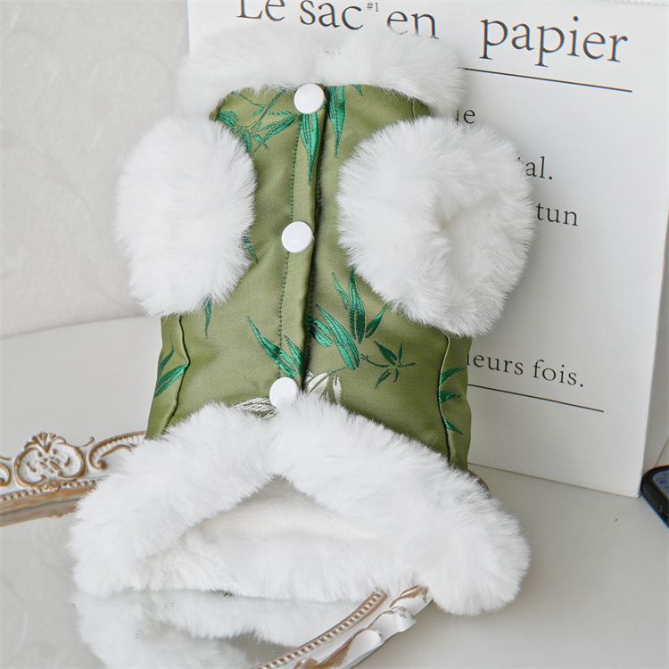 Tang Suit Small Dog Clothes Teddy Bichon Pet Cat New Year Autumn Winter Style_voghion.com