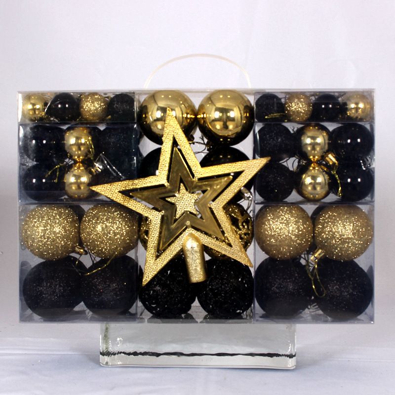 Palline di Natale da 3-6 cm, set da 101 palline di polvere opaca brillante in PVC, decorazioni per albero di Natale colorate_voghion.com