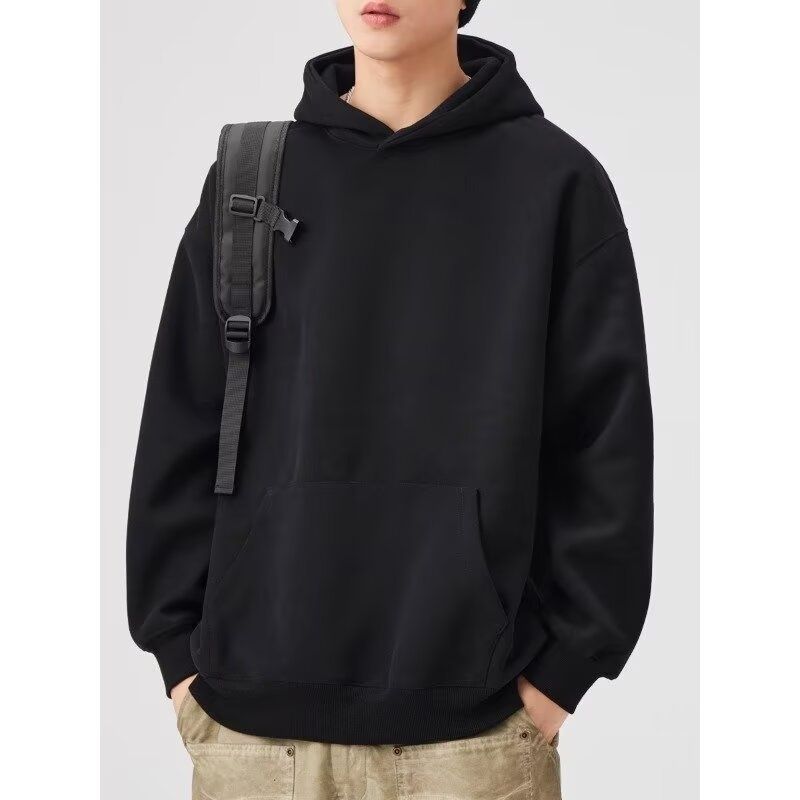 Loom Loom Autunno Inverno Abbigliamento da lavoro stampato personalizzato con cappuccio e fodera in pile Uniforme da dipendente Felpa con cappuccio spessa_voghion.com