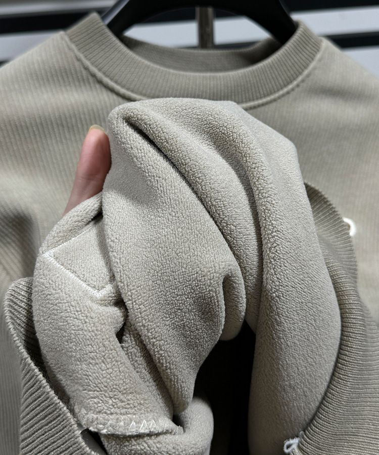 Herren-Winter-Sweatshirt mit Rundhalsausschnitt und Fleecefutter – Weicher und dicker Orion-Strickpullover für lässiges Lagen-Outfit, atmungsaktiv und wärmend_voghion.com