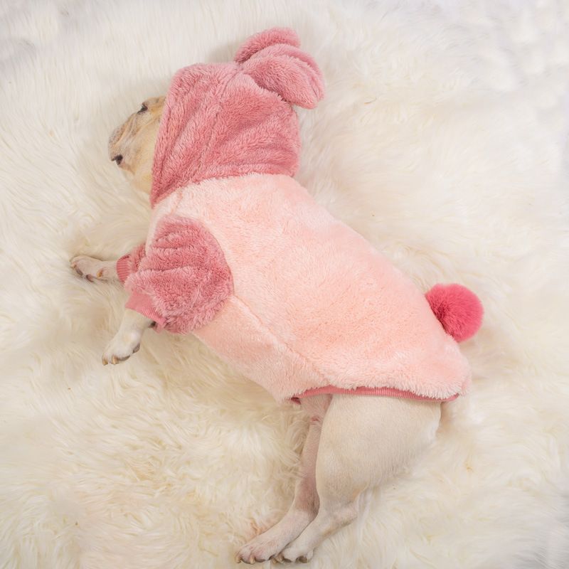 New Pet Clothes Autumn Winter Outfit Plush Sweatshirt French Bulldog Pug Bichon Thickened Warm Small Dog Apparel_voghion.com