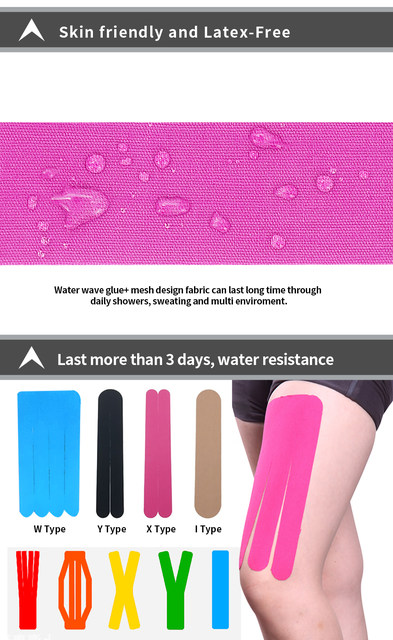 Cotton Kinesiology With Prints 5CM 5M Roll For Muscle Support Sports Tape_voghion.com
