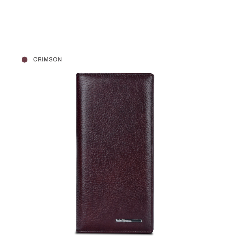 Echtes Rindsleder Herren Geldbörse Business Anzug Multi-Card Lange Geldbörse_voghion.com
