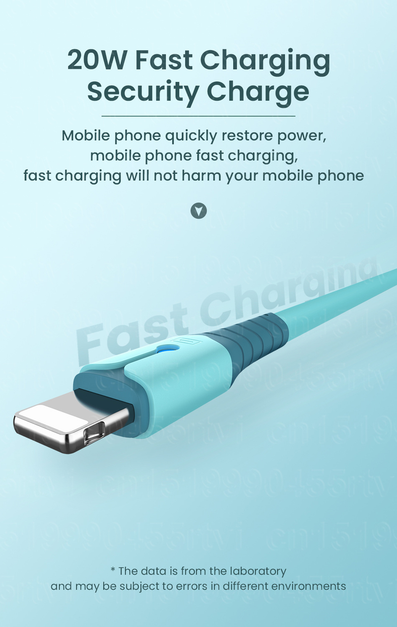 PD 20W fast charging USB C cable for iPhone Type C to 8-pin data cable for phone charger cable for iPhone 14 1_voghion.com