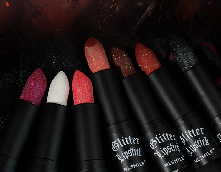 Batom Matte Antiaderente com Glitter Explosivo e Diamante, Maquiagem de Halloween com Vampiro Sombrio
_voghion.com