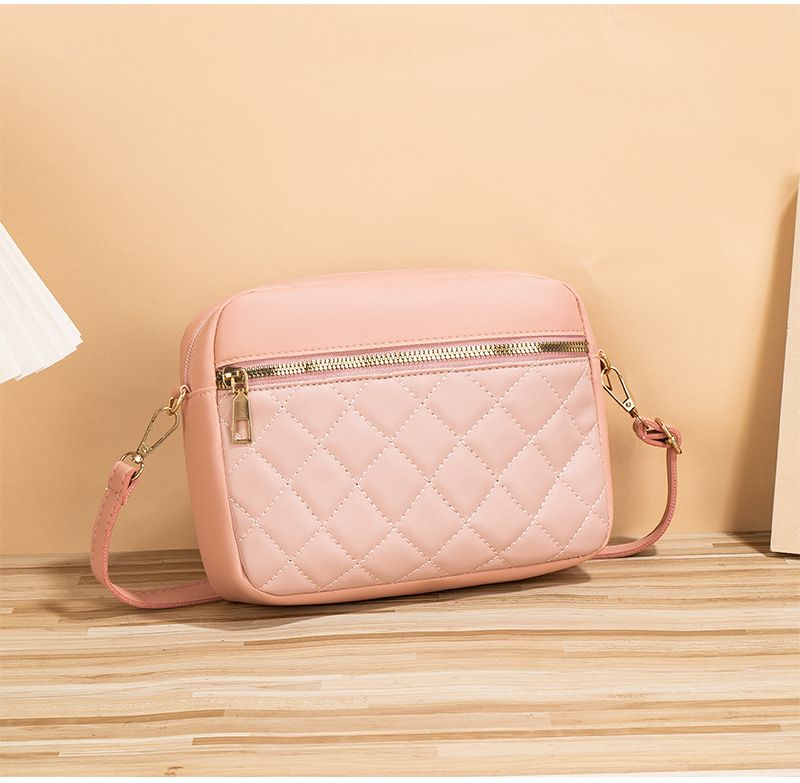 Women's Quilted Square Shoulder Bag - Stylish Casual Crossbody Purse For Daily Use & Work (Diamond Pattern Designer Handbag)_voghion.com
