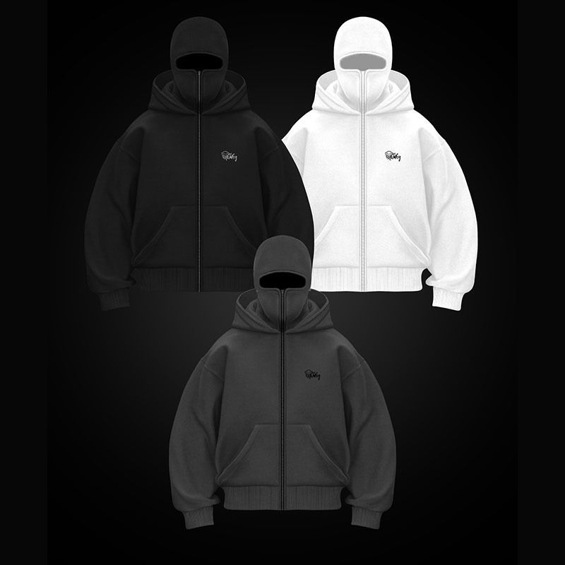 Men's Clothing Plus Velvet Double Hood Unique Design Hooded Sweatshirt Autumn And Winter New Men And Women Same Style Loose Y2K Sweatshirt_voghion.com