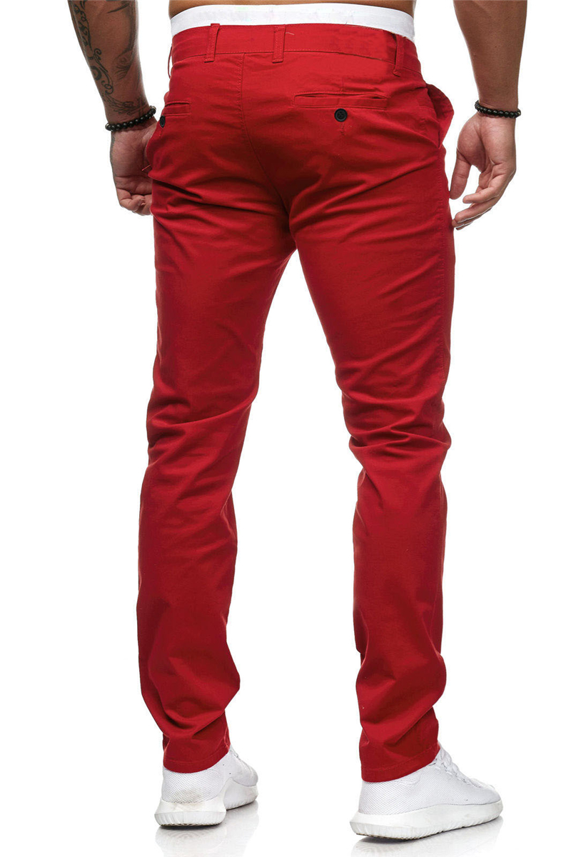 Pure Color Men's Casual Trousers Slim Fit Pants For Men Cargo Pants Clothing Style Long Trousers And Versatile 2023 Pant_voghion.com