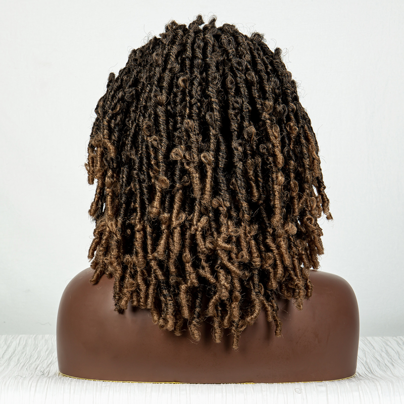 16inch chemical fiber lace braid wig hand braided braid curly hair 9*6 lace wig 180% density women's daily decoration_voghion.com