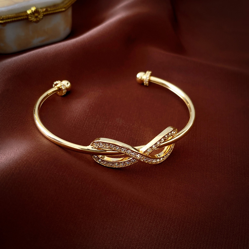 Valentine's Day hot bow open bracelet French high-grade temperament bracelet simple fashion hand accessories_voghion.com