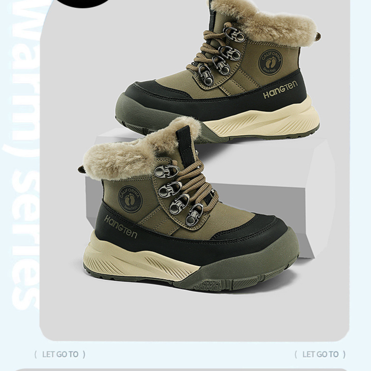 Kinderschuhe Mädchenstiefel Kinderschuhe Kinderschneestiefel Jungen Winter Samt Verdickte Jungen Nordost-Baumwollschuhe_voghion.com