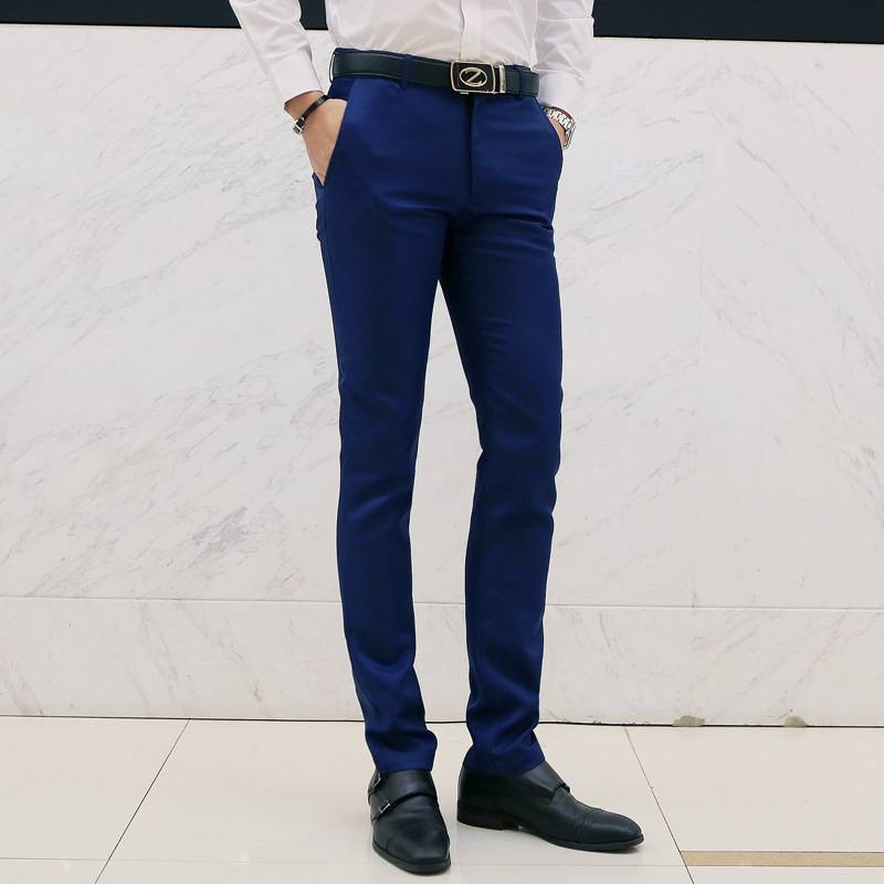 Erkek Giyim Moda Yeni Günlük İş Pantolonu Erkekler İçin Kore Tarzı İnce Günlük Pantolon_voghion.com