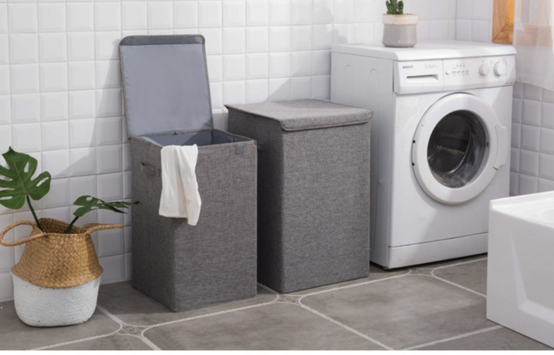 Storage Holders Cotton And Linen Dirty Clothes Storage Bucket Washable Covered Multifunctional Clothing Large Cotton And Linen Storage Box_voghion.com