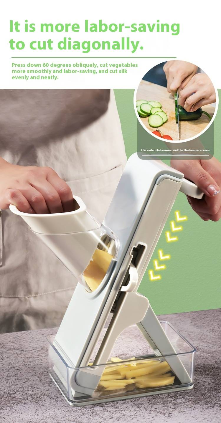 Set di utensili da cucina, tagliaverdure accuratamente selezionato, tagliaverdure multifunzionale, grattugia, affettapatate, affettalimoni da cucina_voghion.com