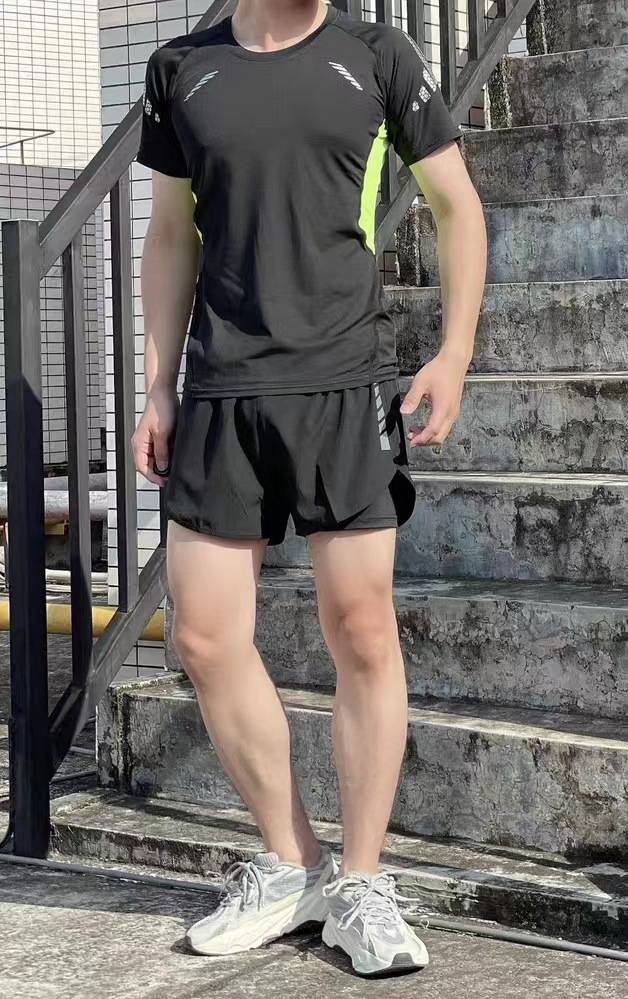 Men's Swimsuit Set, Men's Large-sized Double-layer Swimming Trunks, Top, Men's Swimming Trunks_voghion.com
